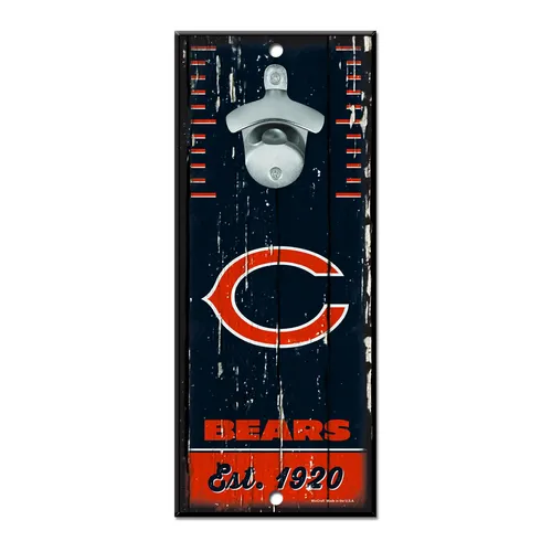 Chicago Bears NFL Flaschenöffner Schild Bottle Opener Bar Fanshop Geschenk