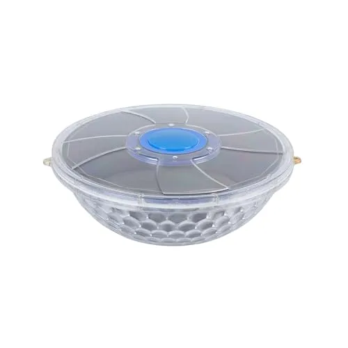 Inflaglow Pool Wasserfontaine - RGB LED Solarenergie - eingebaute Batterie - 6 Lichtoptionen - Grau