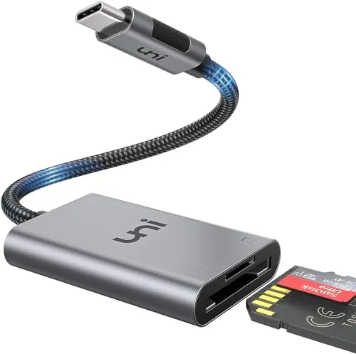 uni SD Kartenleser USB C SD Micro SD Card Reader Typ C Kartenlesegerät USB C Speicherkartenleser für iPhone 15 Serien, Galaxy S-Serien, MacBook Pro/Air, iPad Pro/Air, Surface Book usw.