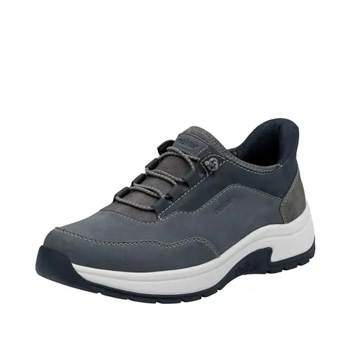 Rieker Herren 11055 Slipper, Blau, 45 EU - Slipper & Mokassins für Herren, aus echtem Leder mit extraweiter Passform und herausnehmbarer Einlegesohle für maximalen Komfort.