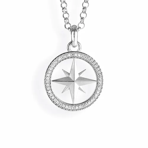 Heartbreaker Windrose Anhänger 32 mm - Halsketten & Anhänger aus 925 Sterling Silber, stilvoll und zeitlos, ideal für Damen, die das Besondere lieben.