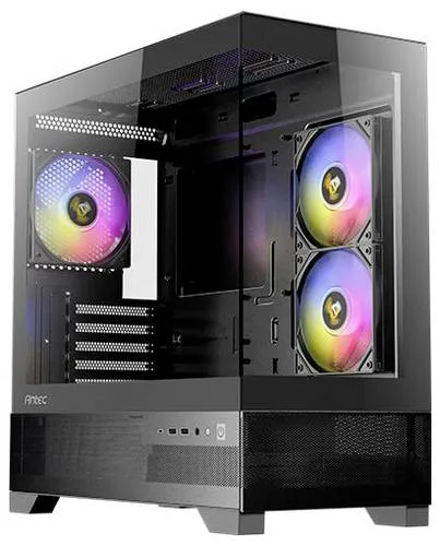 Antec Geh Mini CX500M ARGB - Kompaktes PC-Gehäuse - Micro-ATX/Mini-ITX Gehäuse mit RGB-Beleuchtung für stylische Builds und optimale Kühlung.