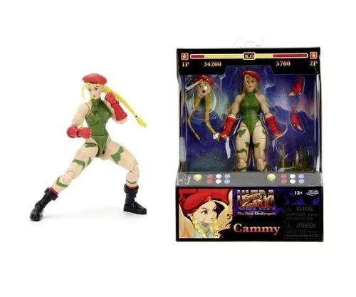 JADA Sammelfigur Cammy 6 Zoll - Street Fighter II - Spielzeugautos: Detailgetreue Action Figur von Cammy, perfekt für Sammler und Street Fighter Fans.