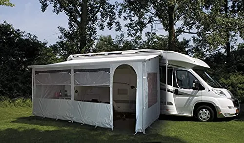 Eurotrail Narvik 450 Fiamma Omnistore - Luifeltent für Freizeit - Markisenvorzelte, ideal für Camping mit großzügigen Maßen von 450x190/225/240cm und in stilvollem Grau für optimalen Schutz.