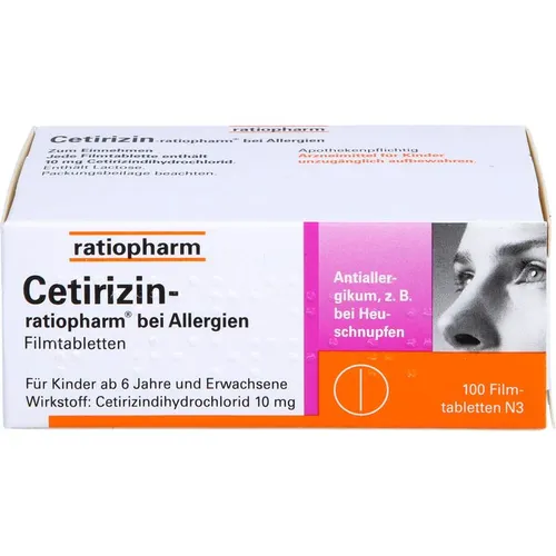 Cetirizin ratiopharm 10 mg Filmtabletten gegen Allergien von ratiopharm