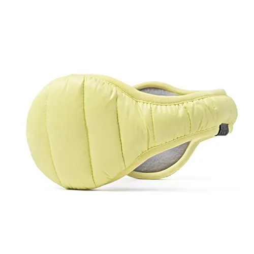 180s Down Ohrenwärmer Ohrenschützer Ohrenschutz Damen - mit Futter Herbst-Winter - One Size pastellgelb