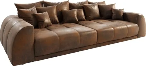 DELIFE Big-Sofa Violetta Braun 310x135 cm