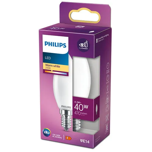 Produktbild Philips LED classic 470 Lumen B35 E14 Warmweiß