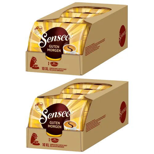 SENSEO Guten Morgen XL Kaffeepads – 100 Becherportionen - Kaffeepads für Senseo, ideal für einen energiereichen Start in den Tag. Mit vollem Kaffeegeschmack und mindestens 3 Monaten Haltbarkeit.