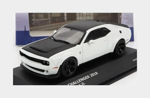 1:43 SOLIDO Dodge Challenger Srt Demon V8 6.2L Coupe 2018 White Black SL4310303
