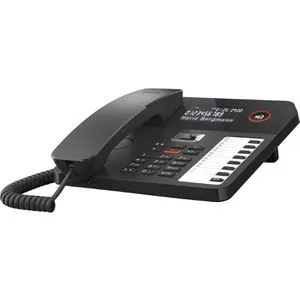 Gigaset Desk 800A - schnurgebundenes Festnetztelefon schwarz, mit 50 Minuten Anrufbeantworter für zuverlässige Kommunikation