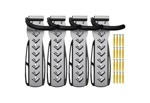 Wellgro Fahrradhalter 4 x Wand Fahrradhalter in silber von Wellgro