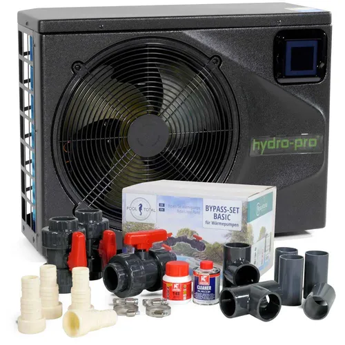 Hydro-Pro Wärmepumpe Typ P8/32 + Bypass-Set Schwimmbad Bad Becken Wärme Pumpe