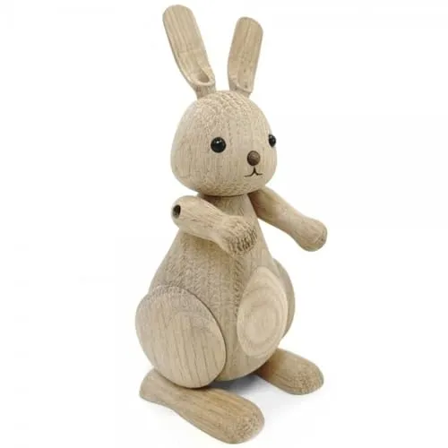 Novoform Osterhase Design Dekofigur Bunny aus Eiche & Esche (11,2cm) - Osterhasen Dekofigur aus natürlichen Materialien, skandinavisches Design, handwerkliche Qualität und nachhaltig produziert - ideal für eine stilvolle Osterdekoration.