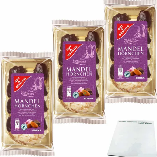 Gut&Günstig Mandelhörnchen Marzipan mit Zartbitterschokolade 3x175g Packung usy
