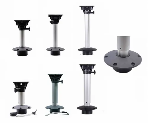 Stuhlbein Stuhlfuß Sitzkonsole Boot Bootssitz drehbar Drehkonsole Sockelfuß Alu