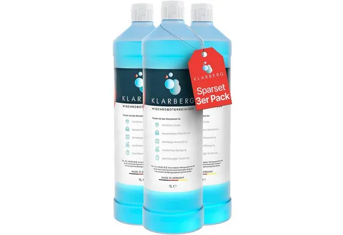 Klarberg Bodenreiniger Wischroboter Fussbodenreiniger (Spar-Set, [3-St. 3 Flaschen 166 Wischgänge bei Wassertank 600ml, 666 Wischgänge bei 150ml)