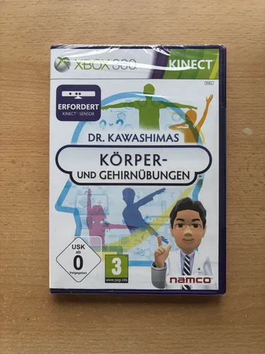 Dr. Kawashimas Körper- und Gehirnübungen für Xbox 360 - Interaktive Games für Körper und Geist, fördert Fitness und Gehirnleistung, ideal für die ganze Familie