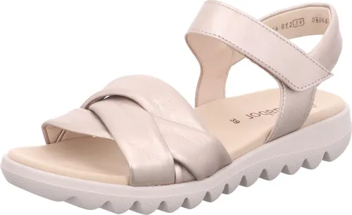 Gabor Sandalen Leder Keilsandalette Beige 38 EU - Komfortable Eleganz für jeden Anlass - Wanderschuhe mit 4 cm Keilabsatz, aus hochwertigem Leder, ideal für lässige Sommeroutfits und lange Spaziergänge.
