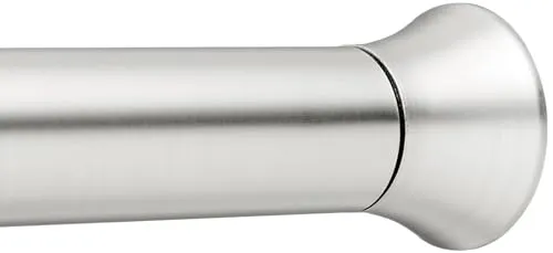 Amazon Basics Verstellbare Duschvorhang-Spannstange, 137 bis 229 cm, Nickel