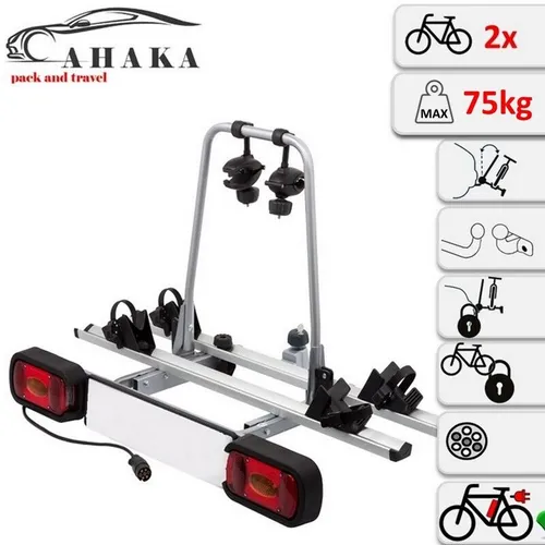 Fahrradträger für AHK für 2 Fahrräder Heckträger abschließbar eBike AHIRO2