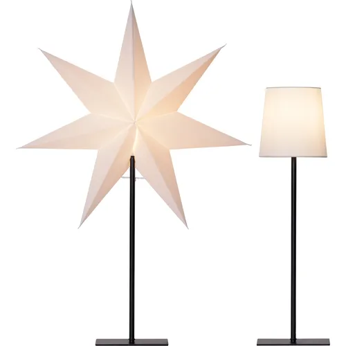 Star Trading Tischlampe 'Frozen' mit Wechselschirm, weiß, 76cm/55cm - Moderne Tischlampe mit kreativem Wechselschirm, ideal für Kinderzimmer und stimmungsvolle Beleuchtung.