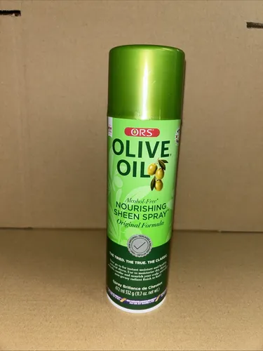 ORS Olive Oil Nourishing Sheen Spray mit Kokosöl 11,7 oz (3er Pack) - Haarstyling Produkte, verleiht intensiven Glanz und pflegt das Haar mit wertvollem Kokosöl für gesunde, strahlende Locken.