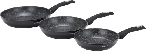 Rosa Bella 3er-Set schwarze Bratpfannen 20/24/28cm