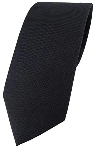 Blick. elementum Seidenkrawatte in schwarz einfarbige Punktstruktur - Krawatte 100% pure Seide