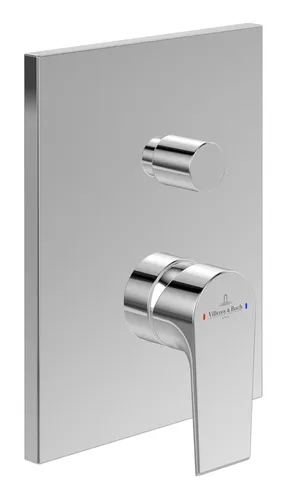 Villeroy & Boch Liberty Unterputz-Einhebel-Armatur - Chrom - Wannen- & Duscharmaturen, elegante Wandmontage mit Umsteller für höchsten Komfort und modernes Design