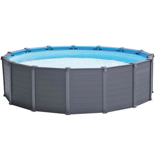 Intex 12353 Pool für den Sommer, blau - Schwimmingpool mit Ø 478 cm und 4.440 Gallonen Wasserkapazität, inklusive Sandfilterpumpe, Leiter und Abdeckplane – ideal für heiße Sommertage.
