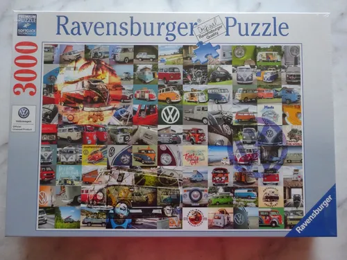 Ravensburger Puzzle 16018-99 VW Bulli Moments - 3000 Teile - Klassisches Puzzle mit 3000 Teilen, ideal für Puzzlefans ab 14 Jahren. Genießen Sie die Vielfalt hochwertiger Puzzlestücke und gestalten Sie Ihre Wanddekoration mit faszinierenden Motiven.