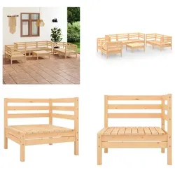 vidaXL 8 tlg. Garten Lounge Set Massivholz Kiefer
