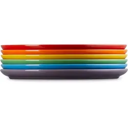 Le Creuset Speiseteller Coupe 27cm 6er Set Regenbogen von Le Creuset
