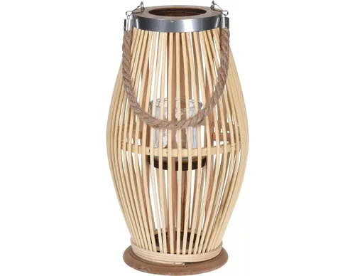 Koopman Windlicht Bambus-Laterne 38 cm h x 21 cm D