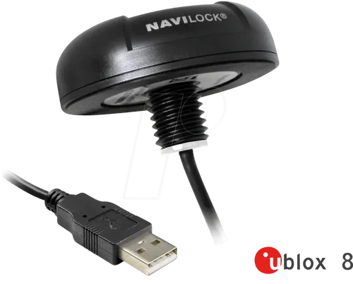 NAVILOCK 62531 - GPS Empfänger mit u-blox 8, USB und Dachmontage - GPS-Empfänger & Zubehör mit u-blox 8 Chipsatz, aktiver Antenne und 4,5 m Kabel für präzise Navigation auf Fahrzeugdächern. Ideal für PKW, LKW und Busse.