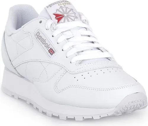 Reebok Unisex Classic Leather Sneaker - Ftwwht Ftwwht Pugry3, 43 EU - Herren-Sneaker aus strapazierfähigem Glattleder mit dämpfender Schaumstoff-Zwischensohle und robuster Gummi-Außensohle für optimale Traktion.
