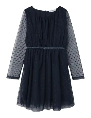 NAME IT Nkfvabos Ls Dress Noos Nachtwäsche Set für Mädchen, Dark Sapphire, 92 EU - Kleider für Mädchen, weiches und bequemes Nachtwäsche Set von NAME IT, perfekt für süße Träume.