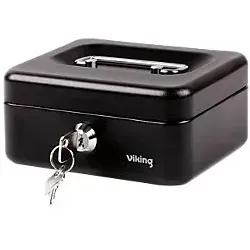 Viking Geldkassette Schwarz 153 x 120 x 70 mm von Viking