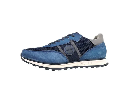 Bugatti Cirino Herrenschuhe für lose Einlagen - Herren-Sneaker in Blau, ideal für individuelle Einlagen, sportlicher Schnürer für optimalen Tragekomfort in Größe 42 EU.