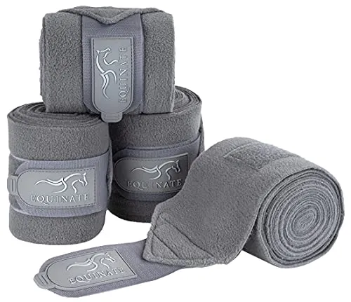Equinate Fleecebandagen Harmony 4er Set in vielen Farben Bandagen Fleece Grau Pferd