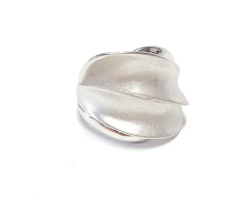 Edelschmiede925 Silberring breiter Silberring 925/- Sterling Silber #58 mattiert u gewellt