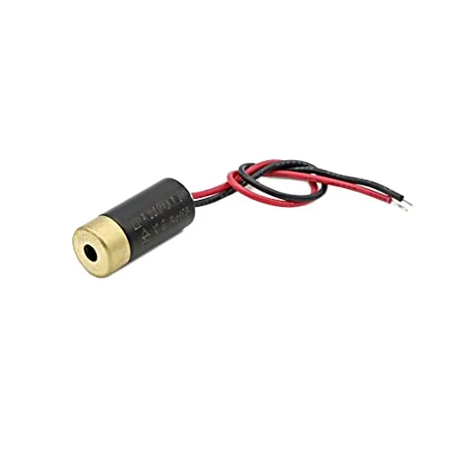 Punktlaser, rot, 650 nm, 0.75 mW, 3 V DC, Ø10x22 mm, Laserklasse 2, Fokus einstellbar, Kabellänge 100 mm - 70109184