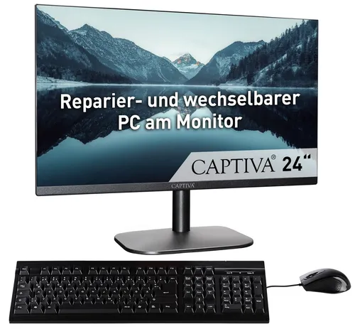 CAPTIVA All-In-One Power Starter I84-990 - 23,80 Zoll PC - PC-Systeme mit Intel Core Ultra 5, 64 GB RAM und 2000 GB SSD für blitzschnelles Arbeiten und Gaming, ideal für Home Office und Multimedia.