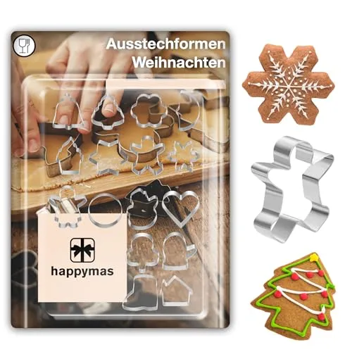 20er Keksausstecher Weihnachten Plätzchenausstecher Steckform Ausstechform zum Backen Set - Weihnachten & XMAS - Keksausstecher & & Ausstecher