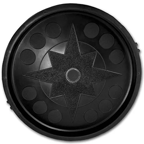 @tec Betonform Schalungsform Gießform Plastikformen für Beton, Terrassenplatte - Trittsteinplatte - Gehwegplatte - Trittplatte - Trittstein Kreis/rund mit Stern ca 49cm
