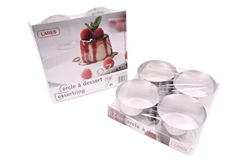 LARES Tortenring 4er Set - Robuste Edelstahl-Dessertringe für kreative Backwerke - Mit diesen 4 Dessertringen aus rostfreiem Edelstahl gelingen Ihnen perfekte Torten und Desserts. Ideal zum Befüllen von Sahne- und Cremetorten, für ein sauberes Ergebnis ohne Auslaufen.