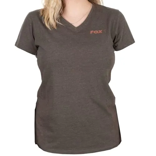 Fox WC V Neck T-Shirt - Angelshirt, Größe:S
