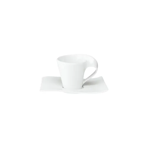 Villeroy & Boch Espressotasse New Wave 2tlg. - Premium Porcelain - Elegante 2-teilige Espressotasse aus hochwertigem Premium Porcelain, spülmaschinenfest und mikrowellensicher, ideal für Kaffeeliebhaber.