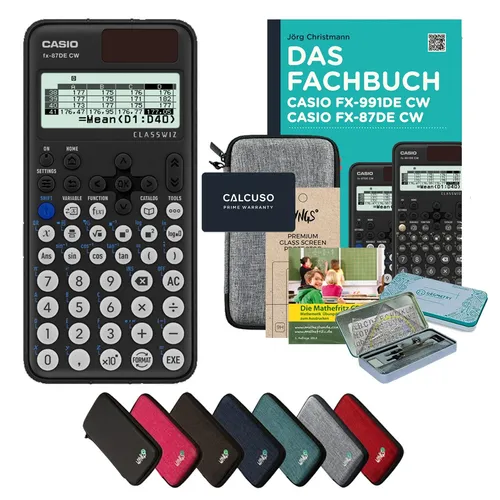 CALCUSO Streberpaket Hellgrau mit Taschenrechner Casio FX-87DE CW - Praktisches Streberpaket in Hellgrau, inklusive Casio FX-87DE CW. Ideal für Schule und Studium, bietet zuverlässige Funktionen für mathematische Berechnungen.